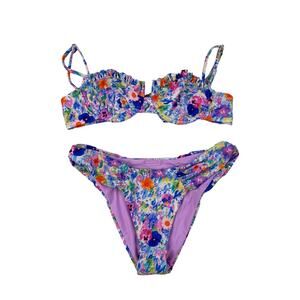 Blackbough Swim - Audrey Ruched Underwire Bikini Set  in Wildflowers